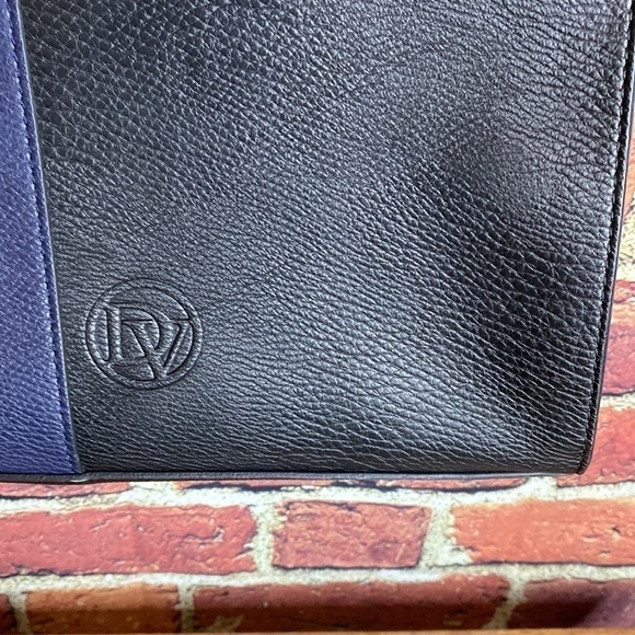 La Diva Italian Design Navy & Black Handbag Purse - Picture 7 of 12